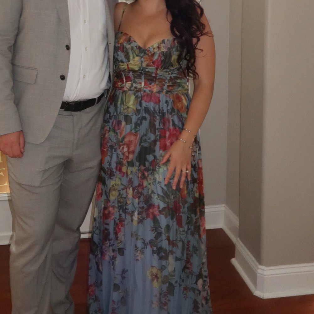 Pleated Floral Maxi Dress by Aqua Bloomingdales - Picture 8 of 8